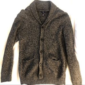 GAP heathered gray shawl collar sweater (men's)